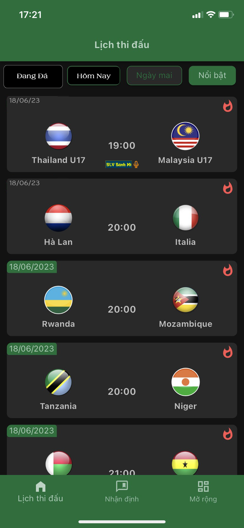 HuTieuTV App - Ứng dụng xem trực tiếp bóng đá